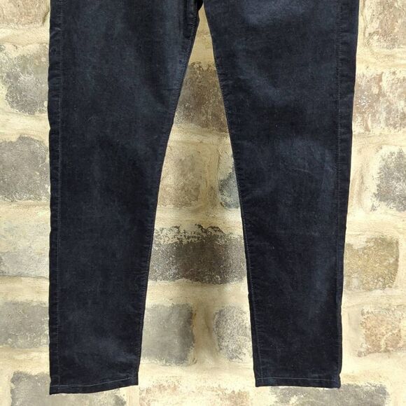Ag Adriano Goldschmied Black Velveteen The Farrah Skinny pants Woman Size 27R‎ - Picture 3 of 14